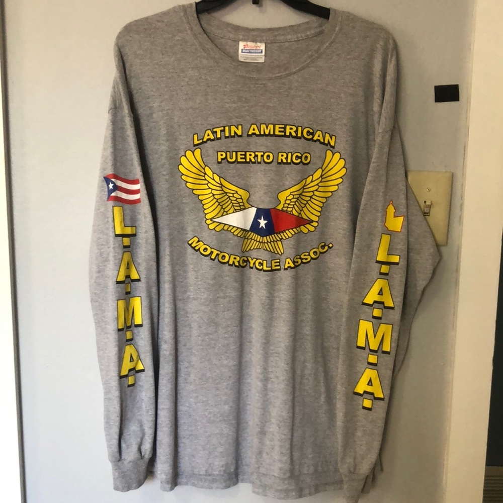 Used: XL Long Sleeve T-Shirt. L.A.M.A. Latin American Motorcycle Association.